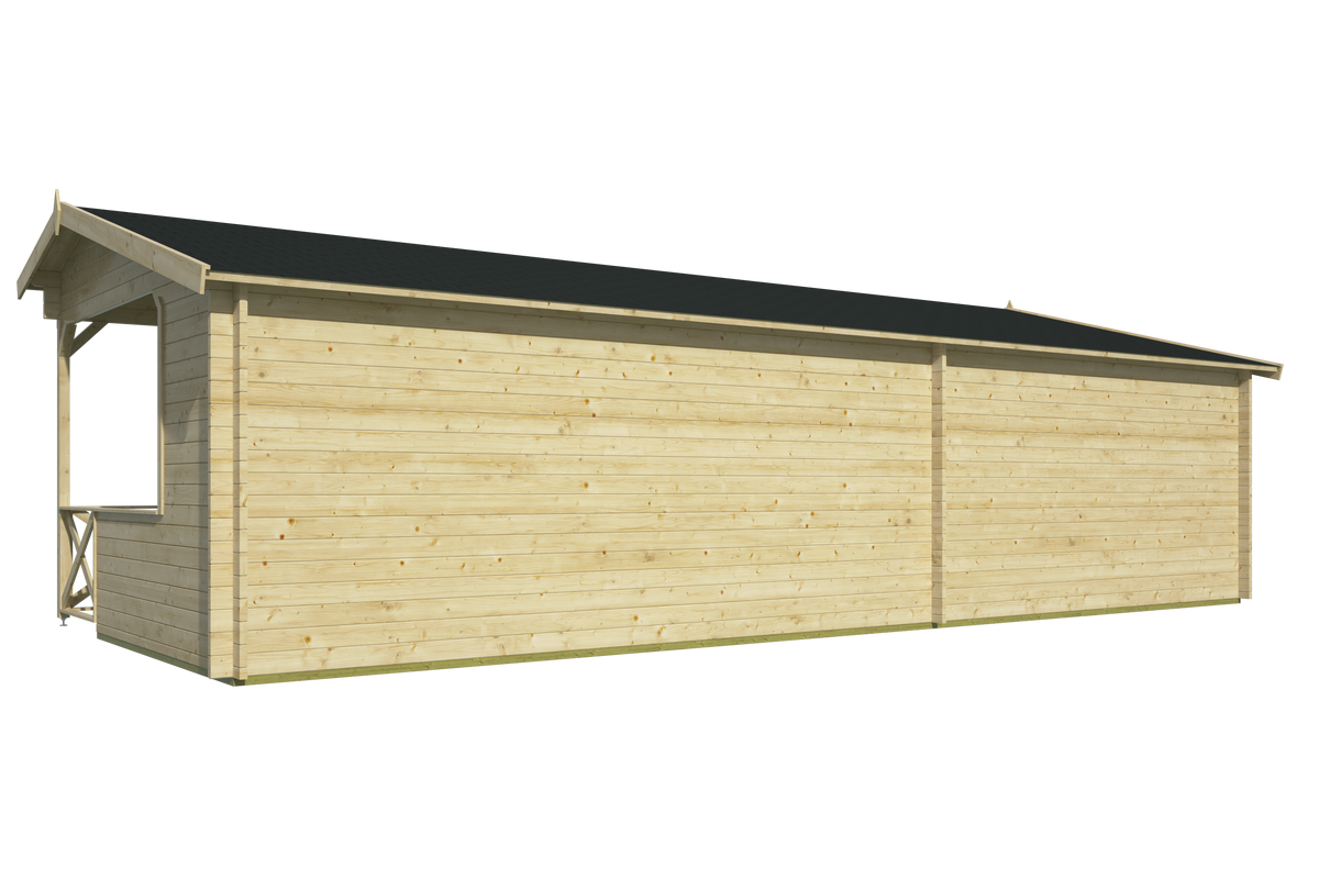 Cabane en rondins - Abri de jardin Mokka | 40 mm | miel de feu imprégné de jaune