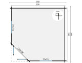 Blockhaus - Gartenhaus Nilsson | 44mm | Fichte grau imprägniert