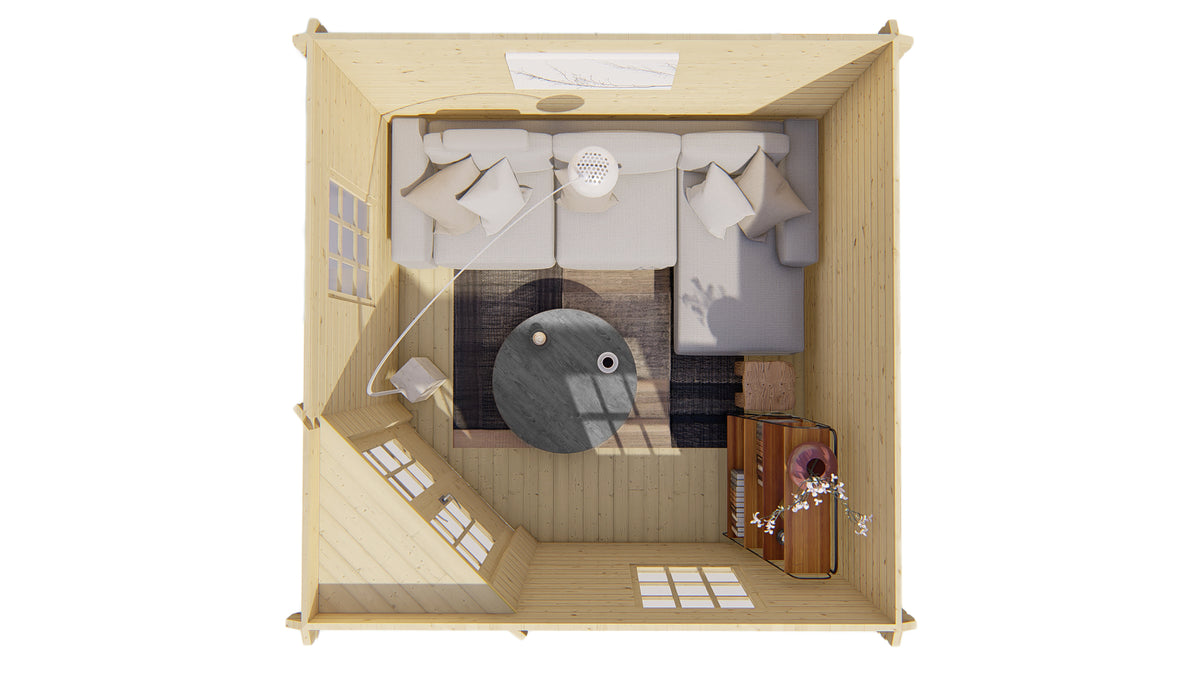 Blockhaus - Gartenhaus Nilsson | 44mm | Fichte Red Class Holz imprägniert