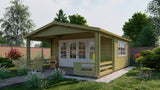 Blockhütte - Gartenhaus Nottingham | 58mm | Fichte braun imprägniert