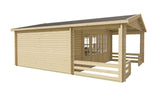 Blockhütte - Gartenhaus Nottingham | 58mm | Fichte braun imprägniert