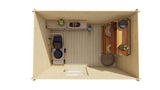 Blockhaus - Gartenhaus Novalie | 19mm | Fichte braun imprägniert