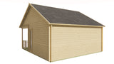 Cabane en rondins - Abri de jardin Olaug | 44 mm | pin brun imprégné