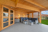 Blockhaus - Gartenhaus Oletha | 40mm | Fichte honiggelb imprägniert