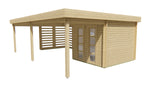 Cabane en rondins - Maison de jardin Oletha | 40 mm | Bois imprégné de classe rouge