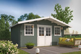 Cabane en rondins - Maison de jardin Pavel | 44 mm | vert pin imprégné