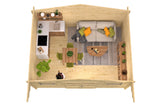 Cabane en rondins - Maison de jardin Pavel | 44 mm | vert pin imprégné