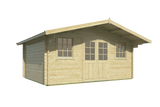 Cabane en rondins - Maison de jardin Pavel | 44 mm | miel de feu imprégné de jaune