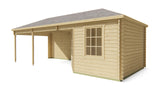 Blockhaus - Gartenhaus Paiva | 44mm | Fichte Red Class Holz imprägniert