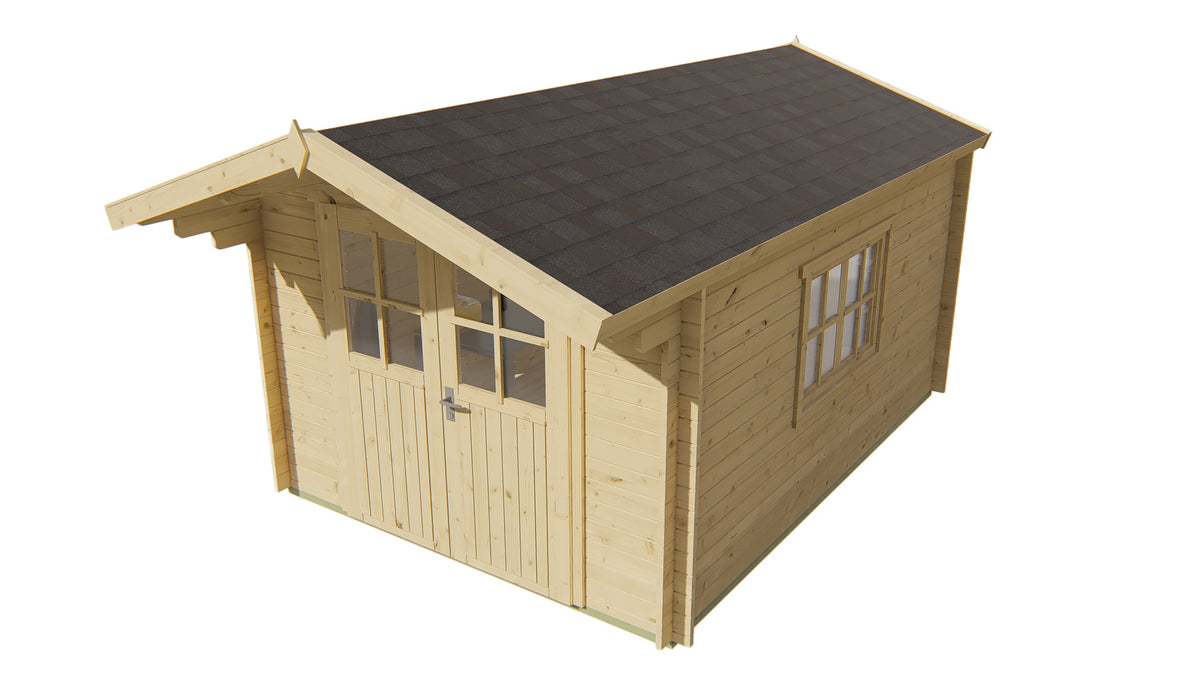 Cabane en rondins - Maison de jardin Pampelune | 34 mm | Bois imprégné de classe rouge