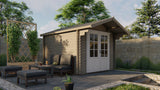 Blockhaus - Gartenhaus Perlund | 28mm | Fichte grau imprägniert