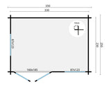 Blockhaus - Gartenhaus Philip | 40mm | Fichte Red Class Holz imprägniert