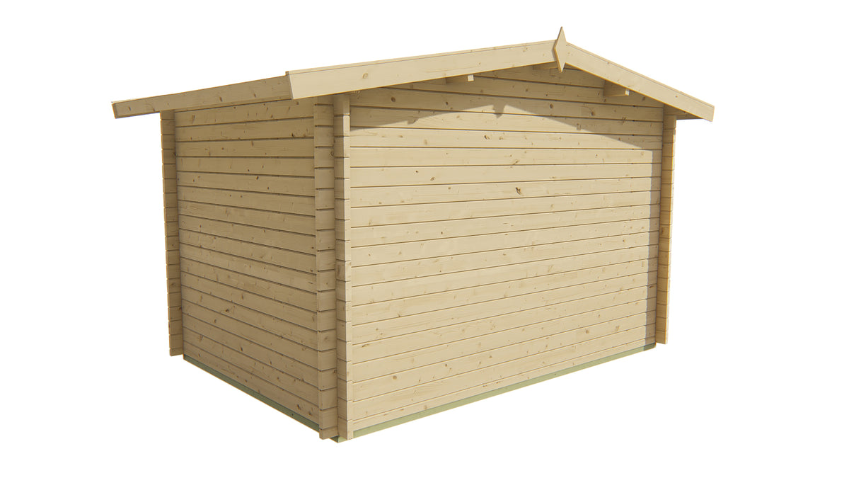 Cabane en rondins - Maison de jardin Philip | 40 mm | pin gris imprégné