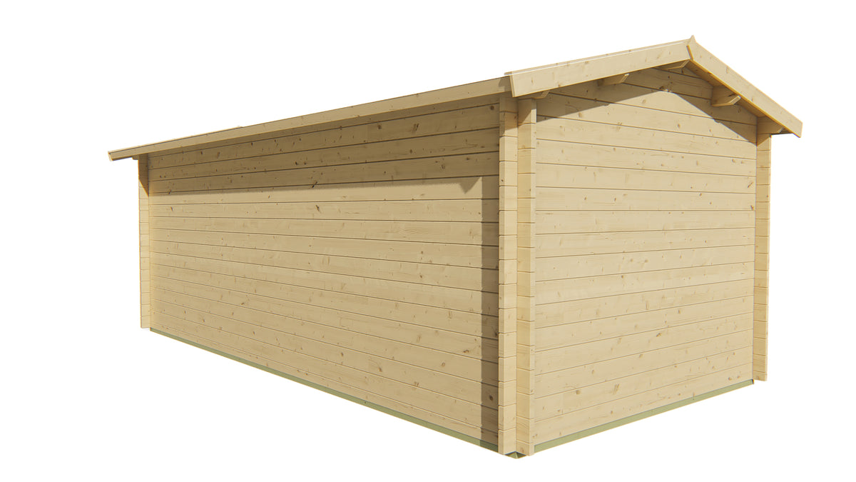 Cabane en rondins - Maison de jardin Rick | 40 mm | Bois imprégné de classe rouge