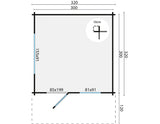Blokhut - Tuinhuis Riho | 40 mm | vuren Red Class Wood geïmpregneerd