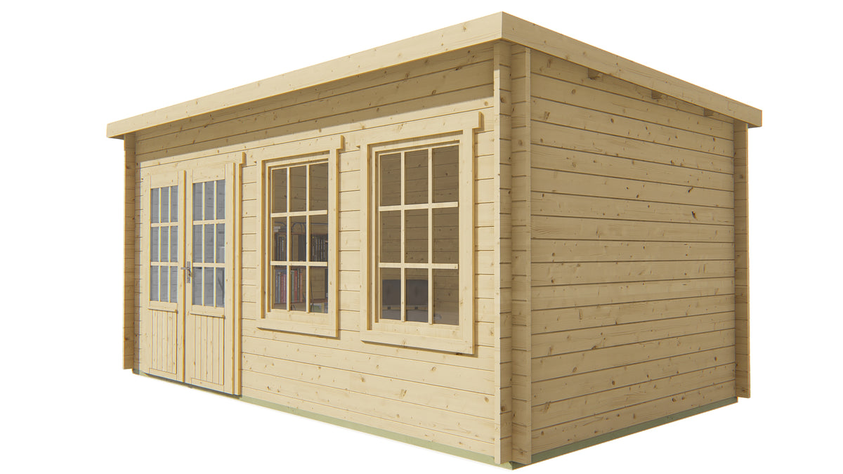 Cabane en rondins - Maison de jardin Sadie | 40 mm | miel jaune imprégné
