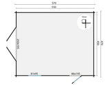 Garage Rydell | 58 mm | vuren grijs geïmpregneerd