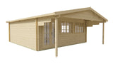 Blockhütte - Gartenhaus Rune | 70mm | Fichte Red Class Holz imprägniert