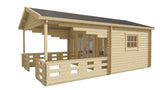 Blokhut - Tuinhuis Sanstrov | 44 mm | vuren grijs geïmpregneerd
