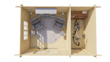 Blockhaus - Gartenhaus Santander | 34mm | Fichte Red Class Holz imprägniert