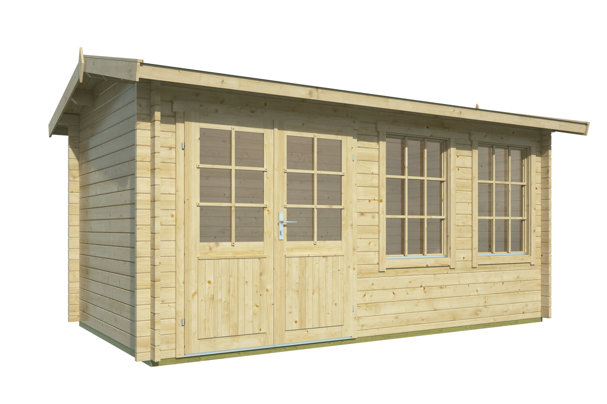 Cabane en rondins - Maison de jardin Shannon | 40 mm | Bois imprégné de classe rouge