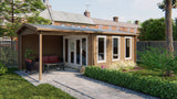 Blockhütte - Gartenhaus Skeg | 44mm | Fichte grau imprägniert