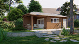 Blockhaus - Gartenhaus Sibella | 44mm | Fichte grau imprägniert