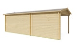 Blockhütte - Gartenhaus Skeg | 44mm | Fichte grau imprägniert