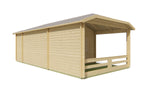 Blockhaus - Gartenhaus Sibella | 44mm | Fichte grau imprägniert