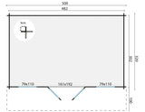 Blokhut - Tuinhuis Skyler | 28 mm | vuren Red Class Wood geïmpregneerd