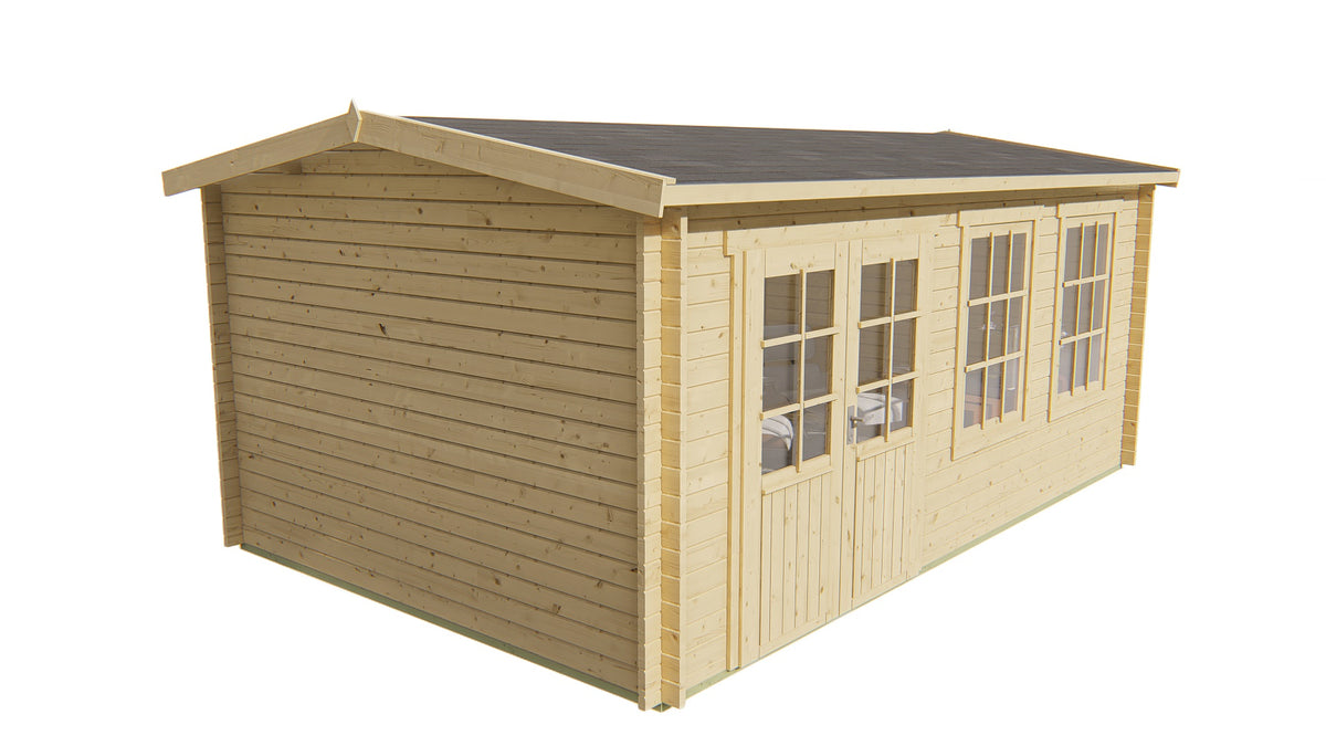 Cabane en rondins - Maison de jardin Sophie | 40 mm | miel jaune imprégné