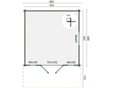 Blockhaus - Gartenhaus Sören | 44mm | Fichte Red Class Holz imprägniert
