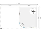 Blockhaus - Gartenhaus Stig | 28mm | Fichte braun imprägniert