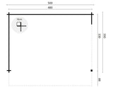Blokhut - Tuinhuis Thüringen | 44 mm | vuren bruin geïmpregneerd