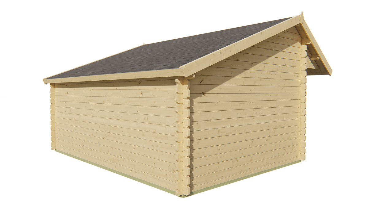 Blockhaus - Gartenhaus Thüringen | 44mm | Fichte grau imprägniert