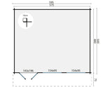 Blockhaus - Gartenhaus Tova | 44mm | Fichtengrün imprägniert
