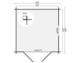 Blockhaus - Gartenhaus Valery | 19mm | Fichtengrün imprägniert