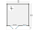 Blokhut - Tuinhuis Ulrik | 44 mm | vuren Red Class Wood geïmpregneerd