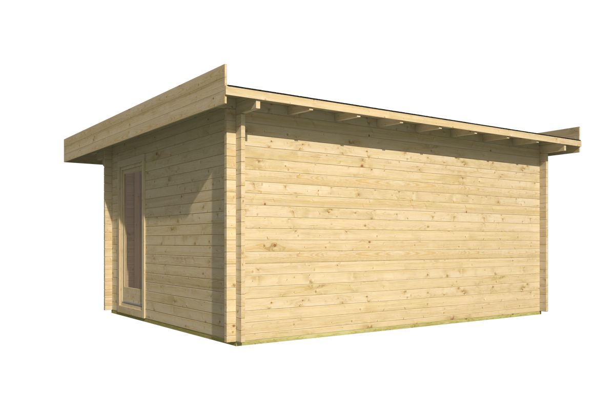 Blockhaus - Gartenhaus Yorick | 44mm | Fichtengrün imprägniert