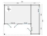 Blokhut - Tuinhuis Wolfgang | 44 mm | vuren Red Class Wood geïmpregneerd