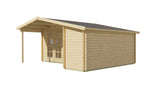 Blockhaus - Gartenhaus Wolfgang | 44mm | Fichte honiggelb imprägniert
