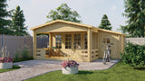 Blockhütte - Gartenhaus Coventry | 58mm | Fichte honiggelb imprägniert