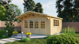 Cabane en rondins - Maison de jardin Blackpool | 58 mm | miel de feu imprégné de jaune