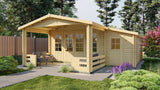 Cabane en rondins - Maison de jardin Manchester | 58 mm | vert pin imprégné