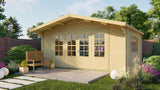 Cabane en rondins - Maison de jardin Newcastle | 58 mm | miel de feu imprégné de jaune