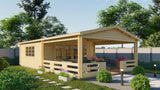 Cabane en rondins - Maison de jardin Sheffield | 58 mm | pin gris imprégné