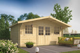 Cabane en rondins - Maison de jardin Pavel | 44 mm | pin brun imprégné