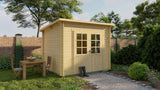 Cabane en rondins - Maison de jardin Mila | 28 mm | pin brun imprégné
