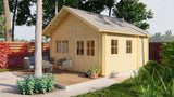 Cabane en rondins - Maison de jardin Berlin | 44 mm | miel de feu imprégné de jaune