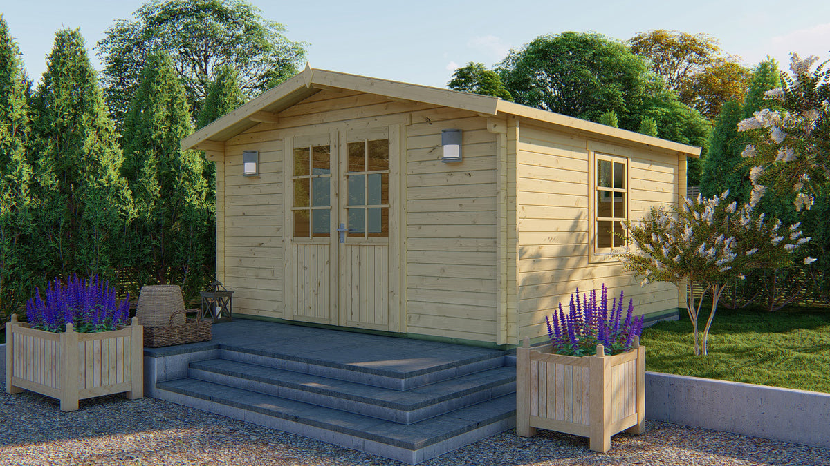 Cabane en rondins - Maison de jardin Gunda | 40 mm | pin brun imprégné